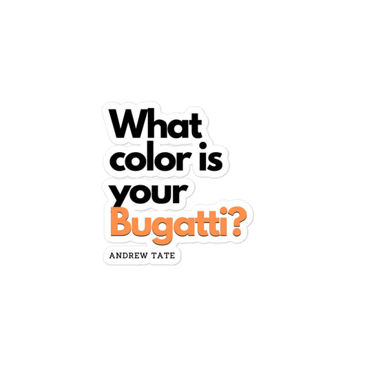 What Color Is Your Bugatti Stickers